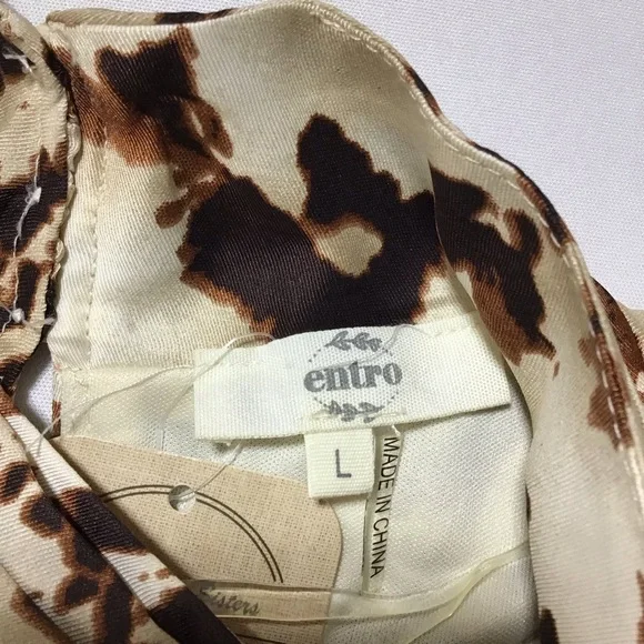 Entro Cow Print Ruffled Long Sleeve Mini Dress - Picture 6 of 15